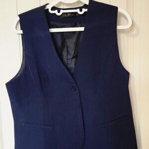 Business Casual Navy Blue Women’s Vest – Asian Size 3X (Fits Like US S/M